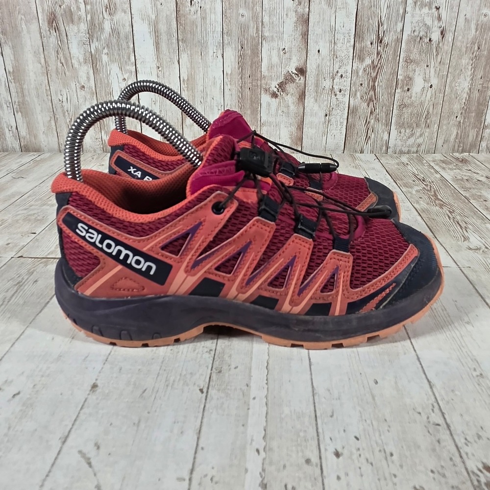 Salomon XA Pro Kids Trail Running Shoes Burgundy Coral 406476 Size 3 US 35 EU